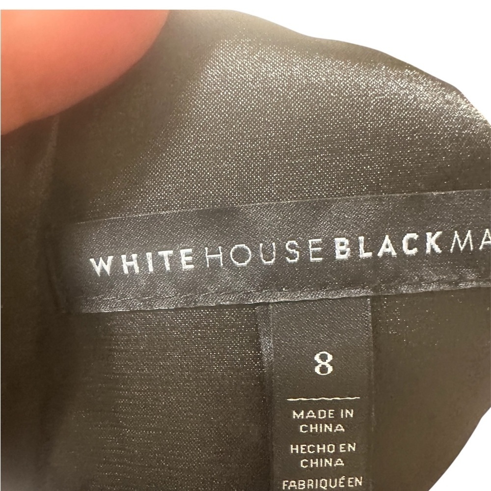 White House Black Market Blue and Black Midi Dress - Picture 5 of 6
